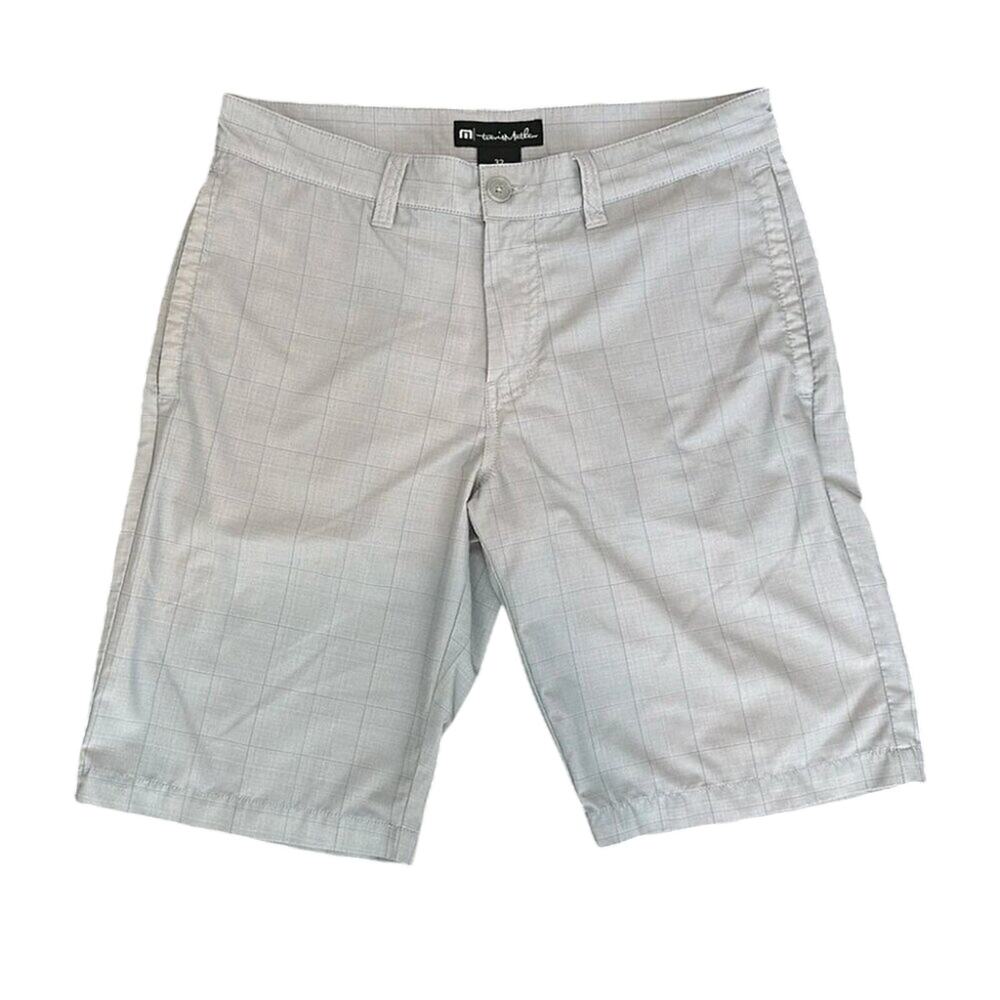 TravisMathew Men’s Golf Shorts Size 32 Gray Performance Casual Flat Front
